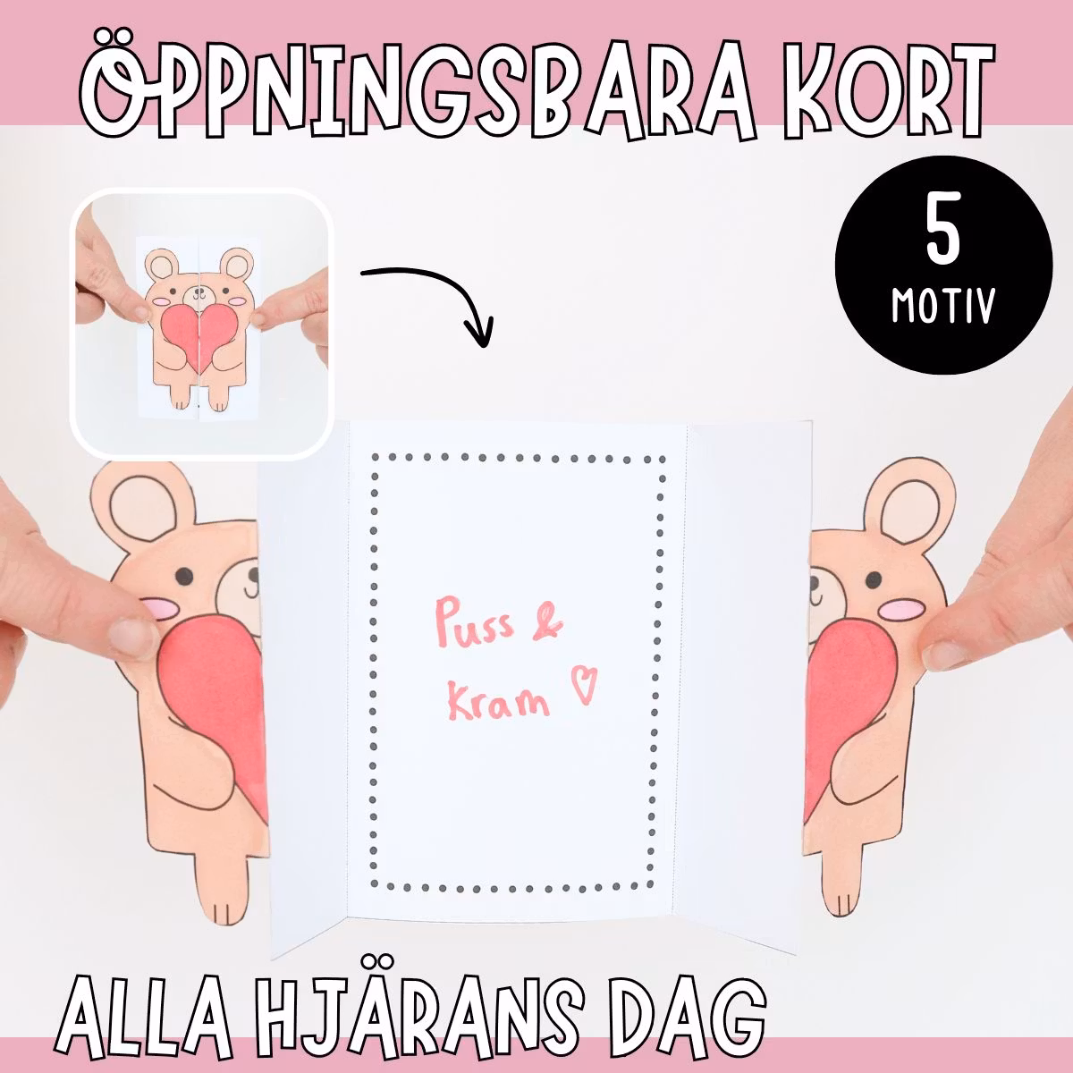 Alla hjärtans dag-kort (öppningsbara)