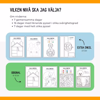 Halloweenkalender - KOMBO (Original & Extra enkel)