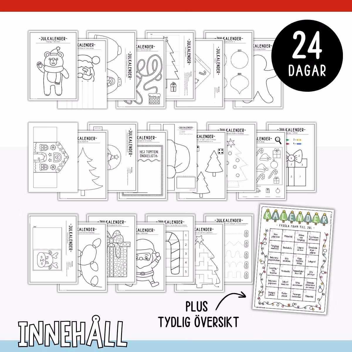 KOMBO pysselkalender original & extra enkel