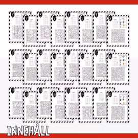 Julkalender för barn - Färglägg med kod