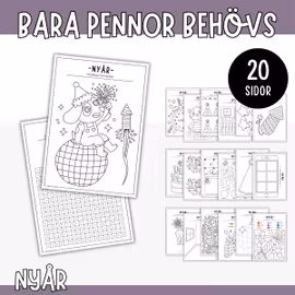 Nyårspyssel - Bara pennor behövs