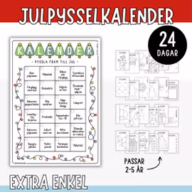 Julkalender - 24 julpyssel (extra enkel)