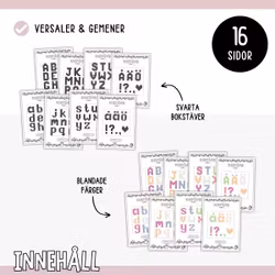 Pärlmönster: Alfabetet A-Ö & tecken