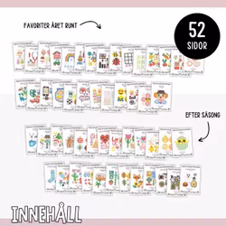 Ett år av pärlmönster - 52 sidor att skriva ut