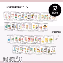 Ett år av pärlmönster - 52 sidor att skriva ut