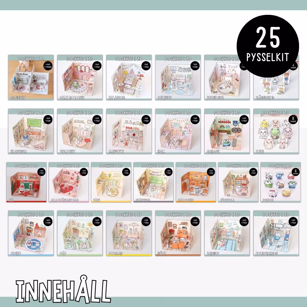 Dockhus i 3D - Hela serien