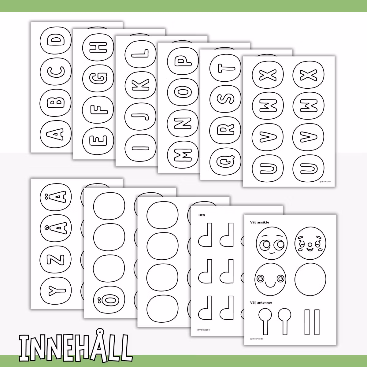 Pyssel - larv som namnskylt
