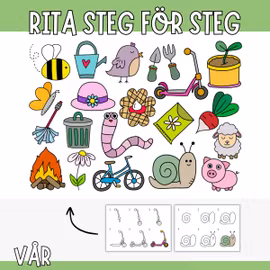 Vår - 20 motiv att rita steg för steg