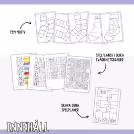 Färglägg med tärning - Rocka sockorna