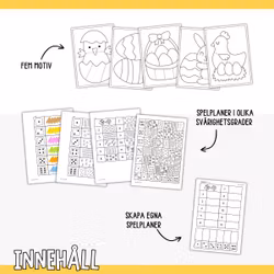 Färglägg med tärning - Påsk