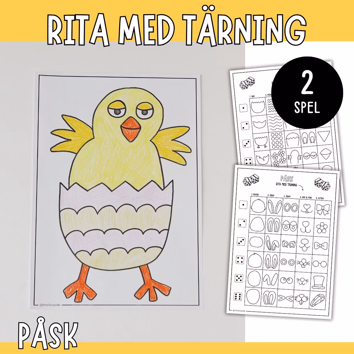 Rita med tärning - Påsk