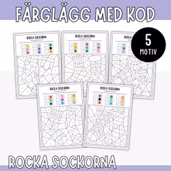 Färglägg med kod - Rocka sockorna
