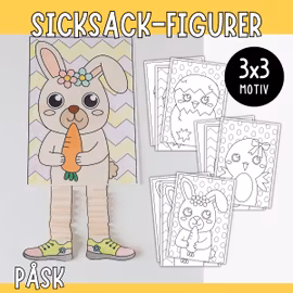 Sicksack-figurer - Påskpyssel