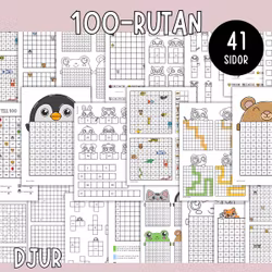 Hundrarutan - Övningar, spel och pixelbilder - Djur