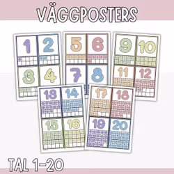 Små väggposters - Tal 1-20
