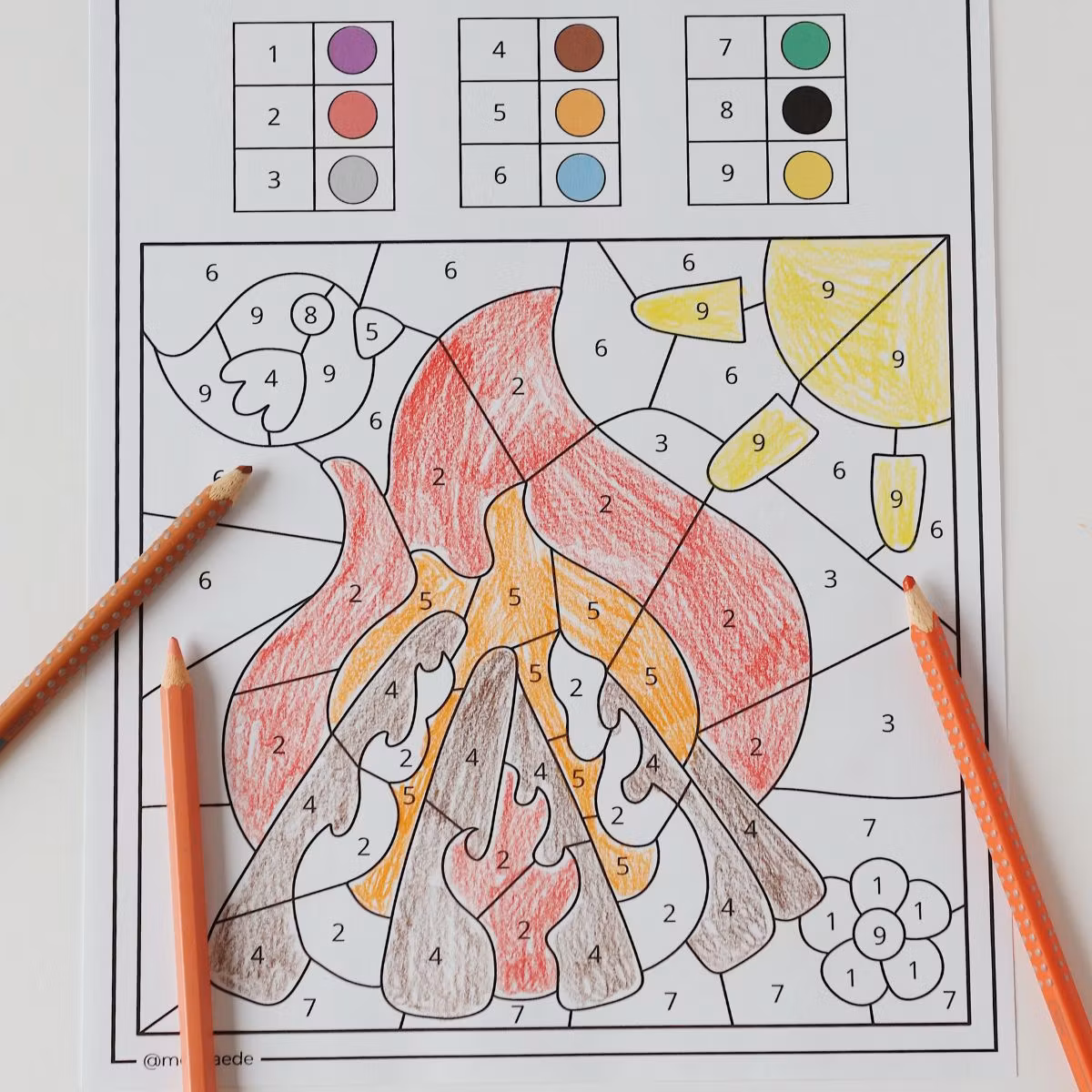 Färglägg med kod - Valborg