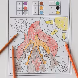 Färglägg med kod - Valborg