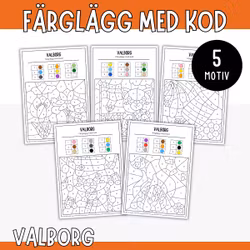 Färglägg med kod - Valborg