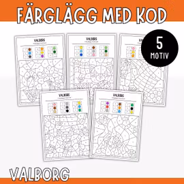 Färglägg med kod - Valborg