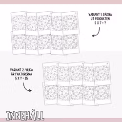 Träna gångertabellen - Multiplikationsloppor