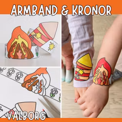 Valborgspyssel 30 april - Huvudkronor & armband