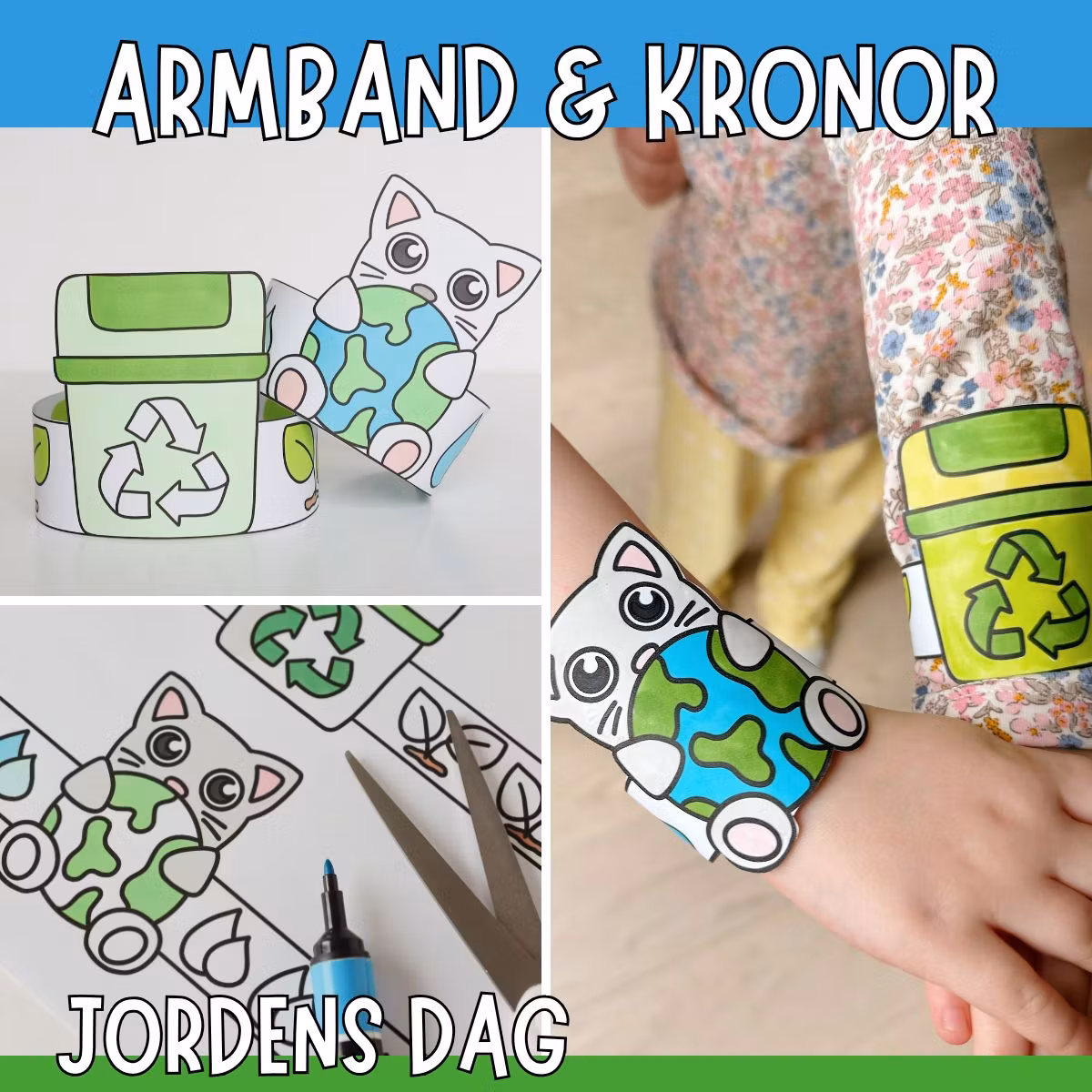 Jordens dag-pyssel 22 april - Huvudkronor & armband