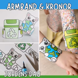 Jordens dag-pyssel 22 april - Huvudkronor & armband