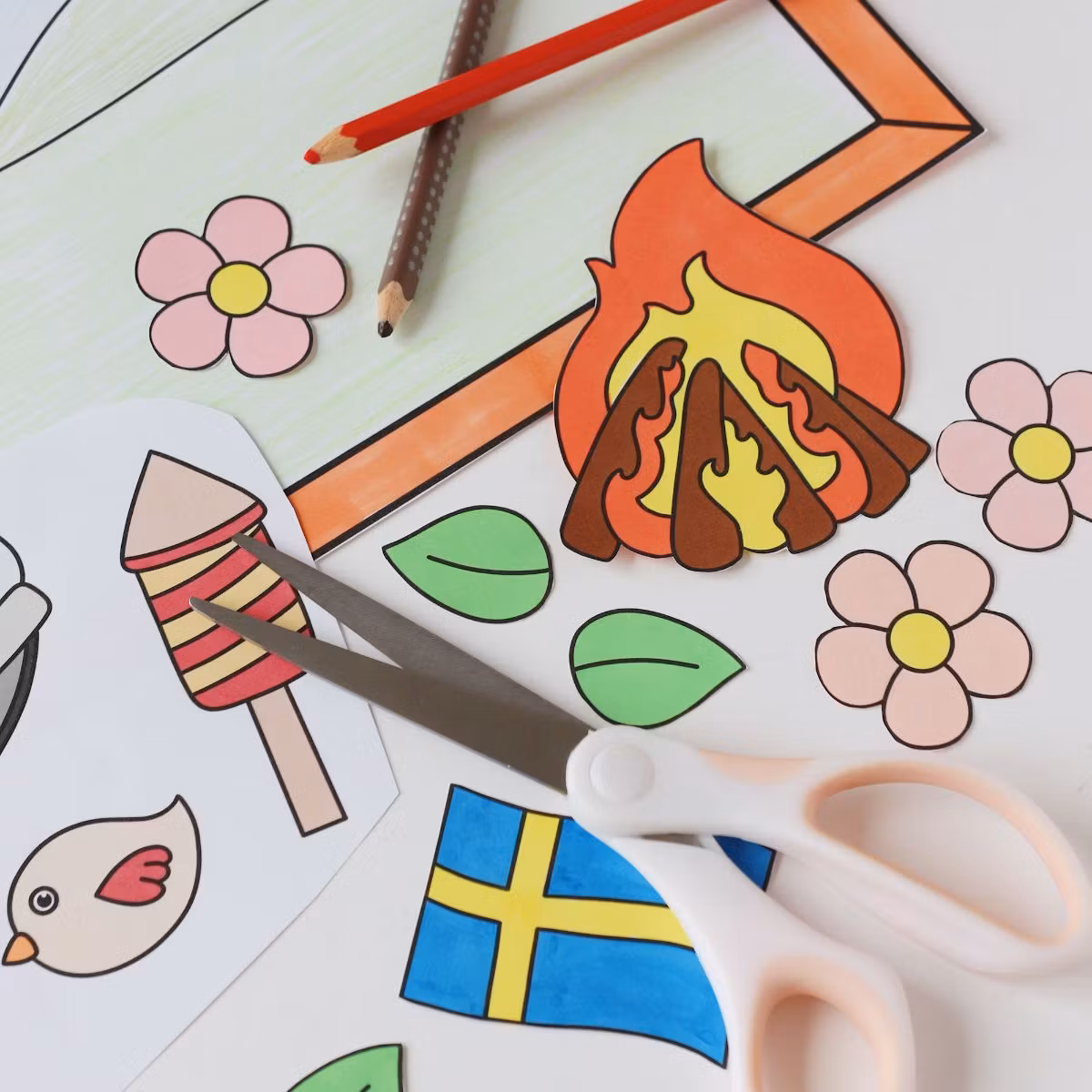 Valborgspyssel för barn - Skapa en valborgstavla