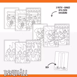 Sicksack-figurer - Valborgspyssel att skriva ut