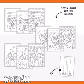 Sicksack-figurer - Valborgspyssel att skriva ut