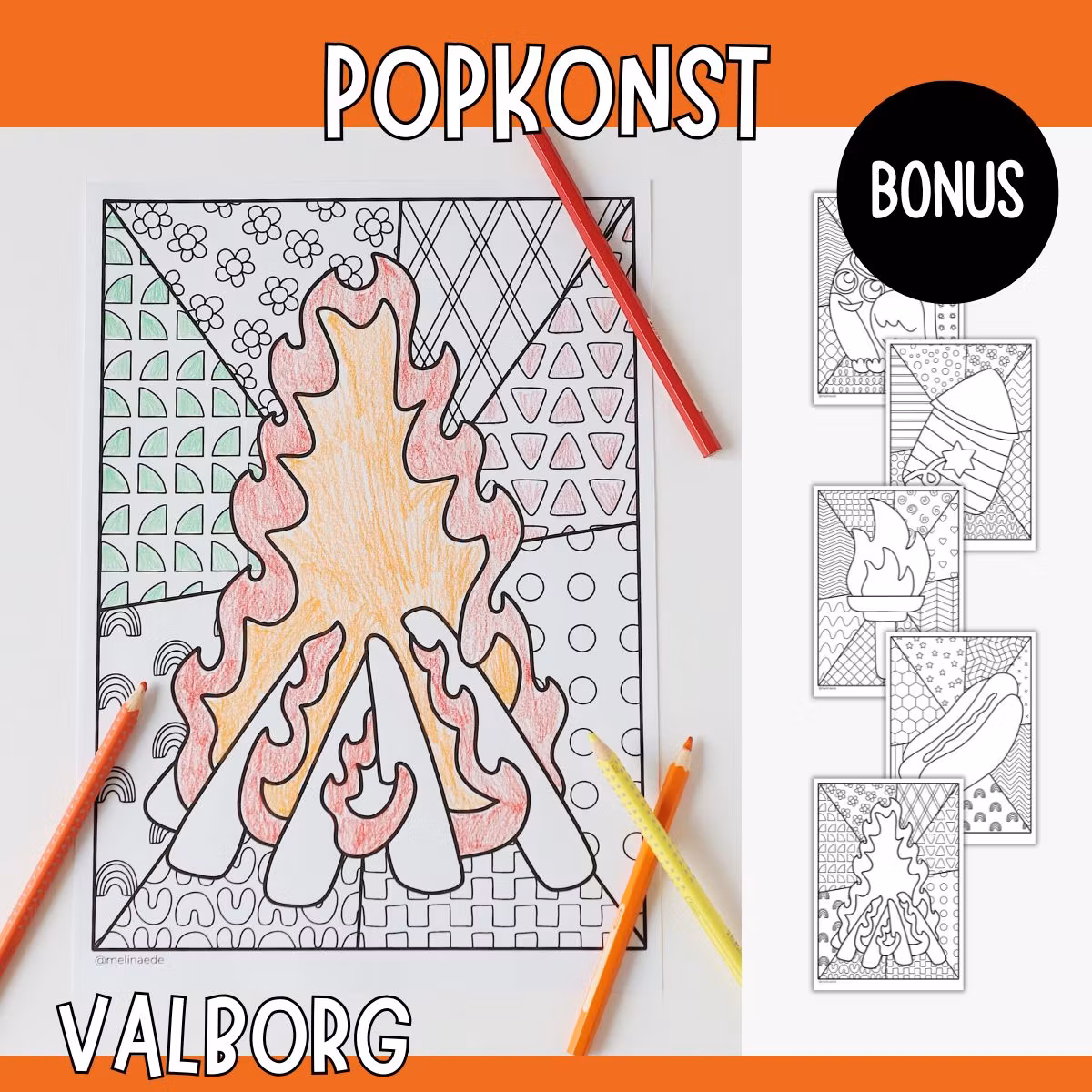 Valborg 30 april - Målarbilder popkonst