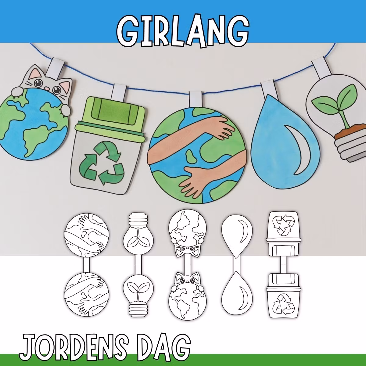 Girlang - Jordens dag-pyssel att skriva ut