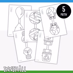 Girlang - Jordens dag-pyssel att skriva ut