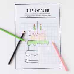 Symmetri - Rita och färglägg