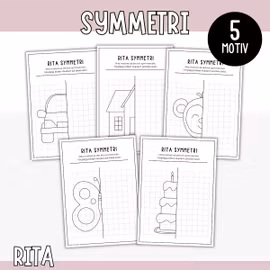 Symmetri - Rita och färglägg