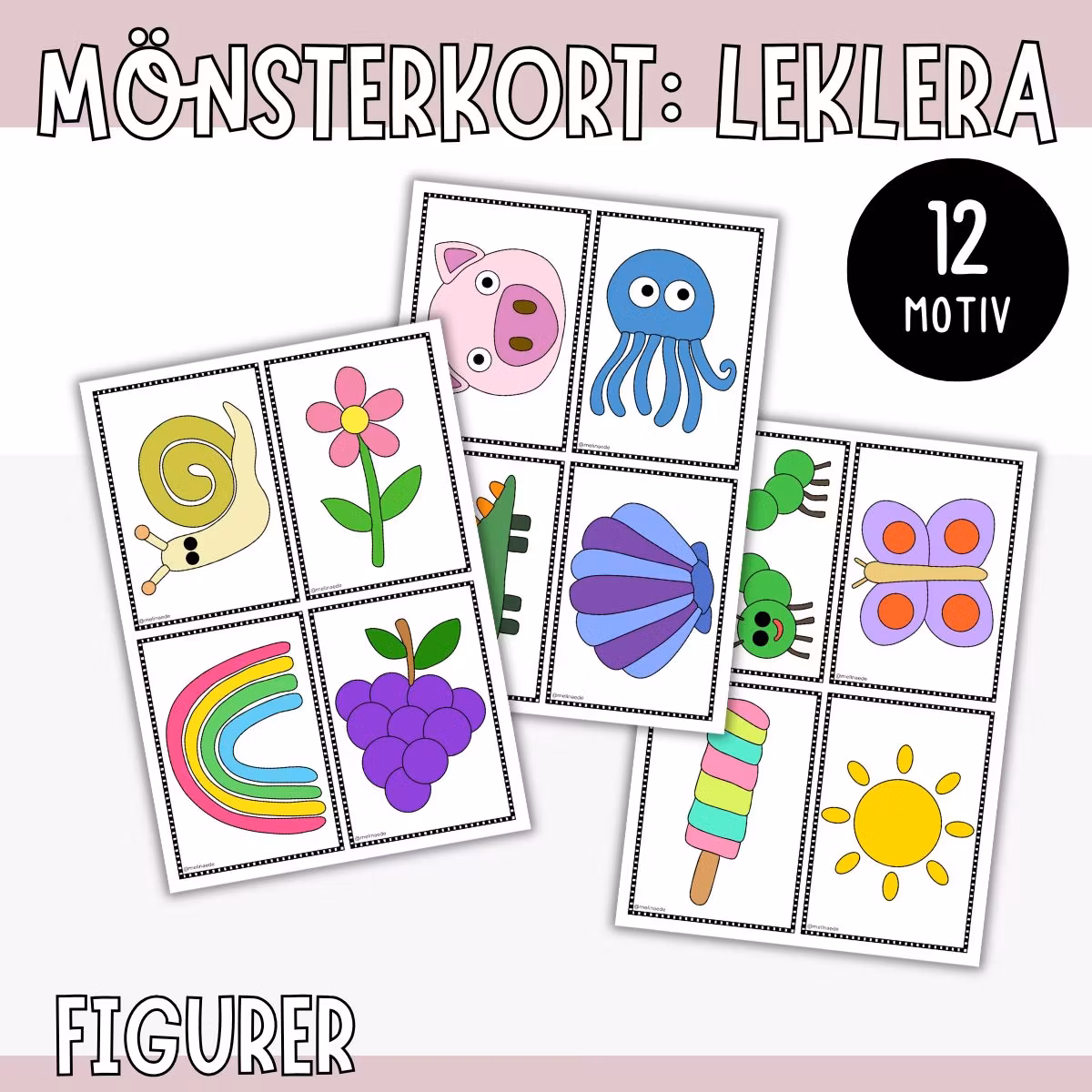 Kort med figurer - leklera