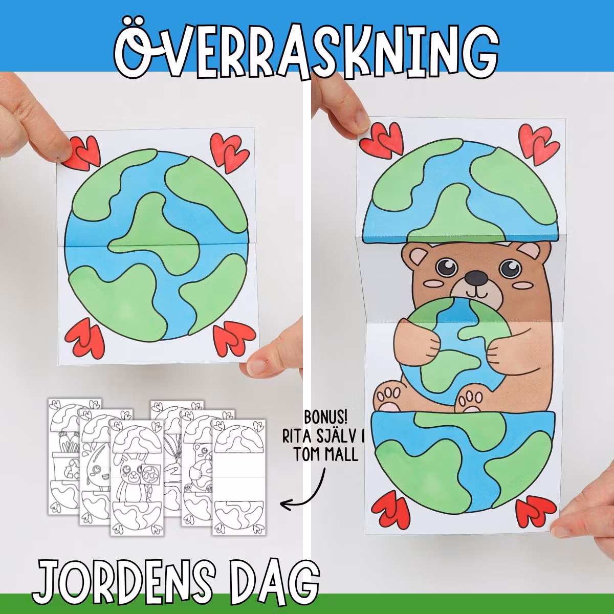 Jordens dag-pyssel för barn - Öppna jordklotet