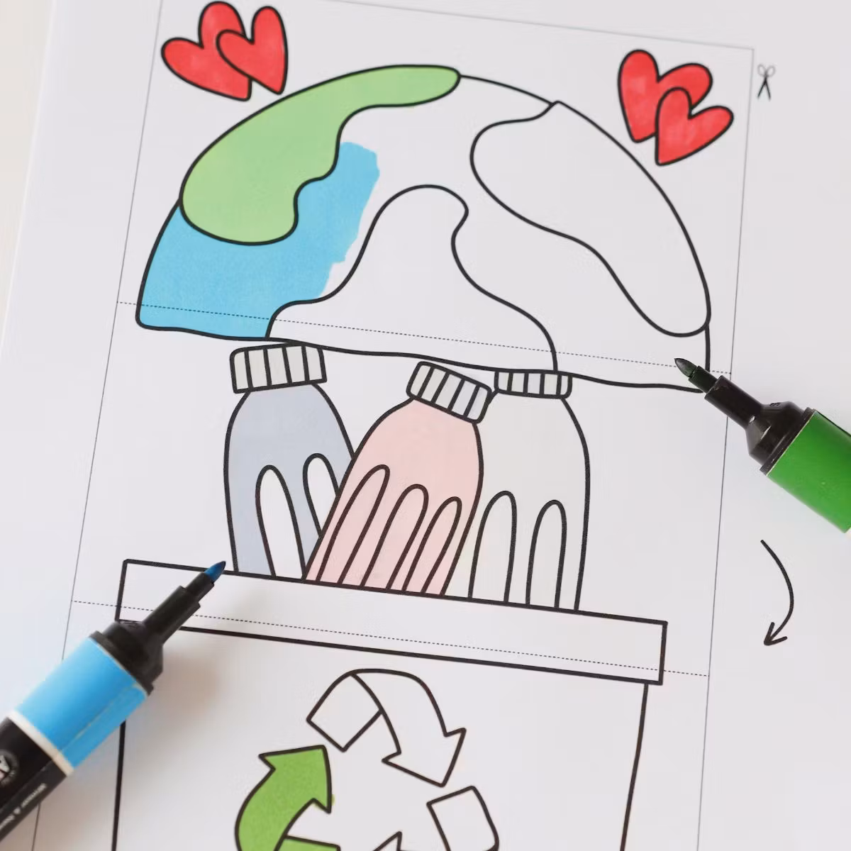 Jordens dag-pyssel för barn - Öppna jordklotet