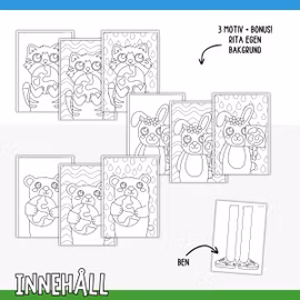 Sicksack-figurer - Jordens dag-pyssel att skriva ut