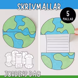 Skrivmallar som öppnas - Jordens dag-pyssel