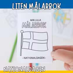 Min lilla målarbok - Sveriges nationaldag