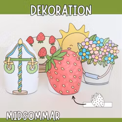 Midsommarpyssel - stående dekorationer