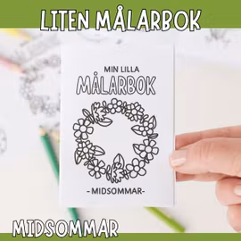 Min lilla målarbok - midsommarpyssel att skriva ut