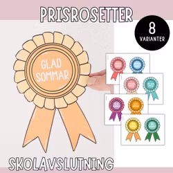 Skolavslutning - Prisrosetter till barnen