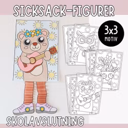 Sicksack-figurer - Pyssel till skolavslutningen