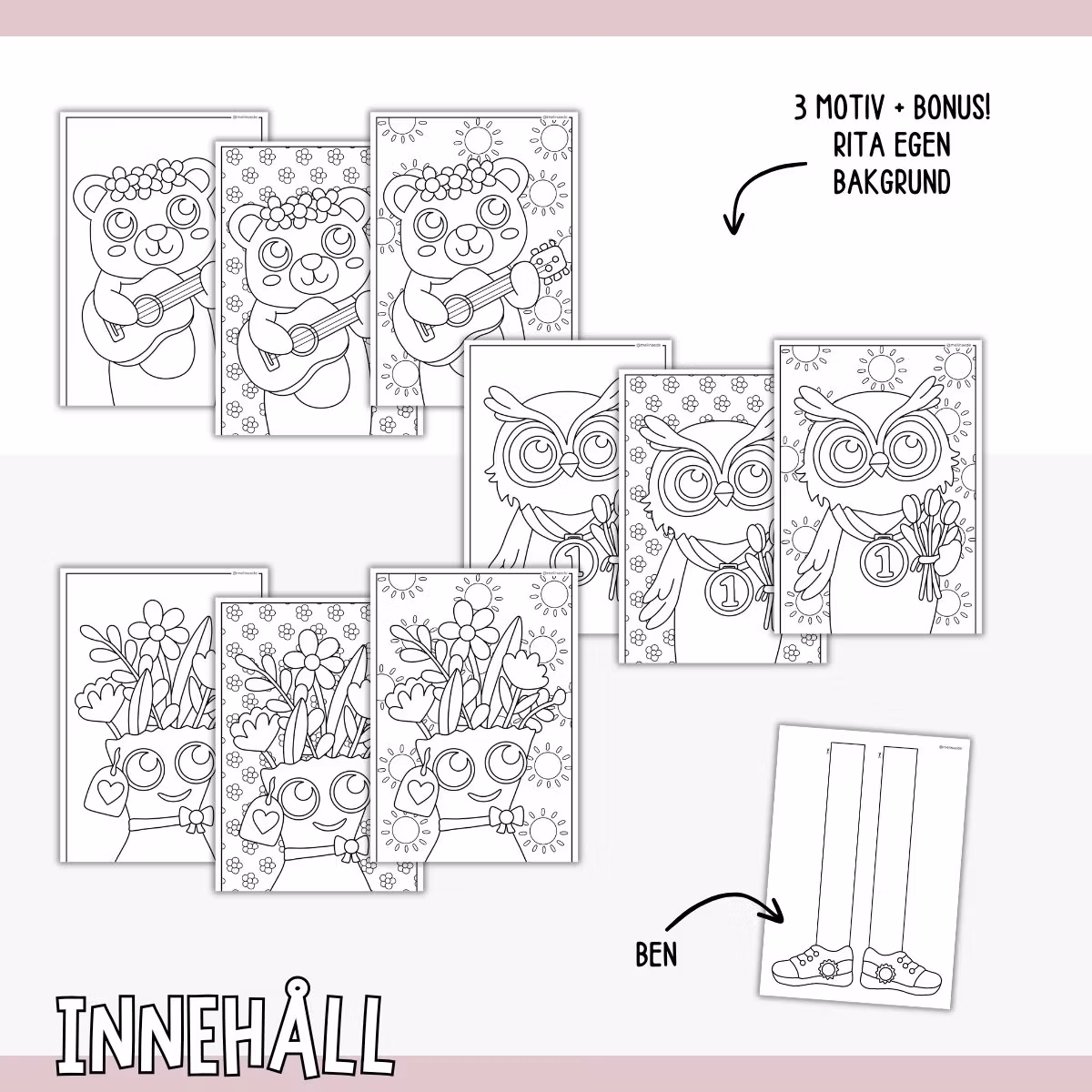 Sicksack-figurer - Pyssel till skolavslutningen