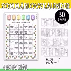 Sommarlovets pysselkalender - 30 dagar (original)
