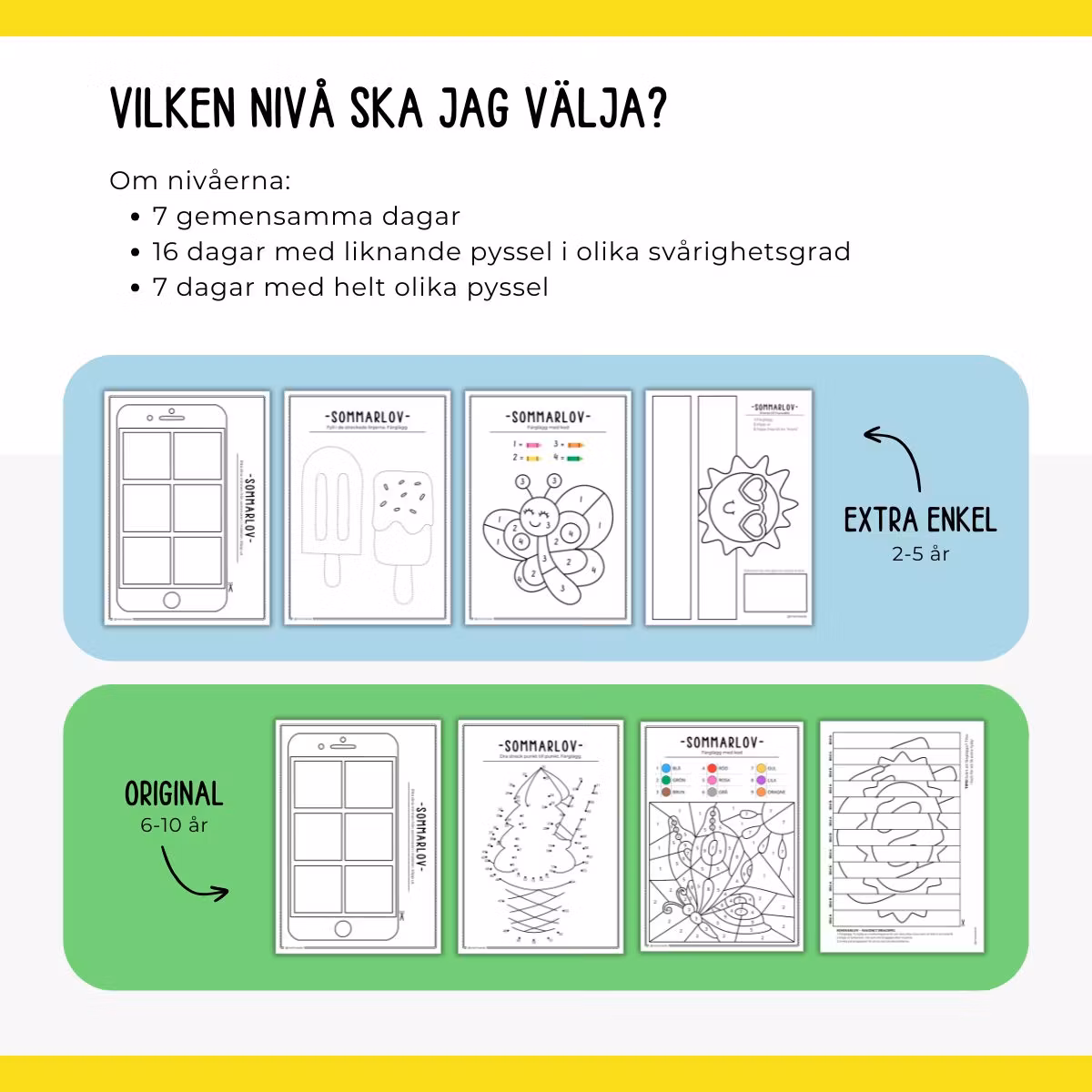 KOMBO sommarlovets pysselkalendrar