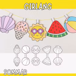 Girlang - Sommarpyssel att skriva ut