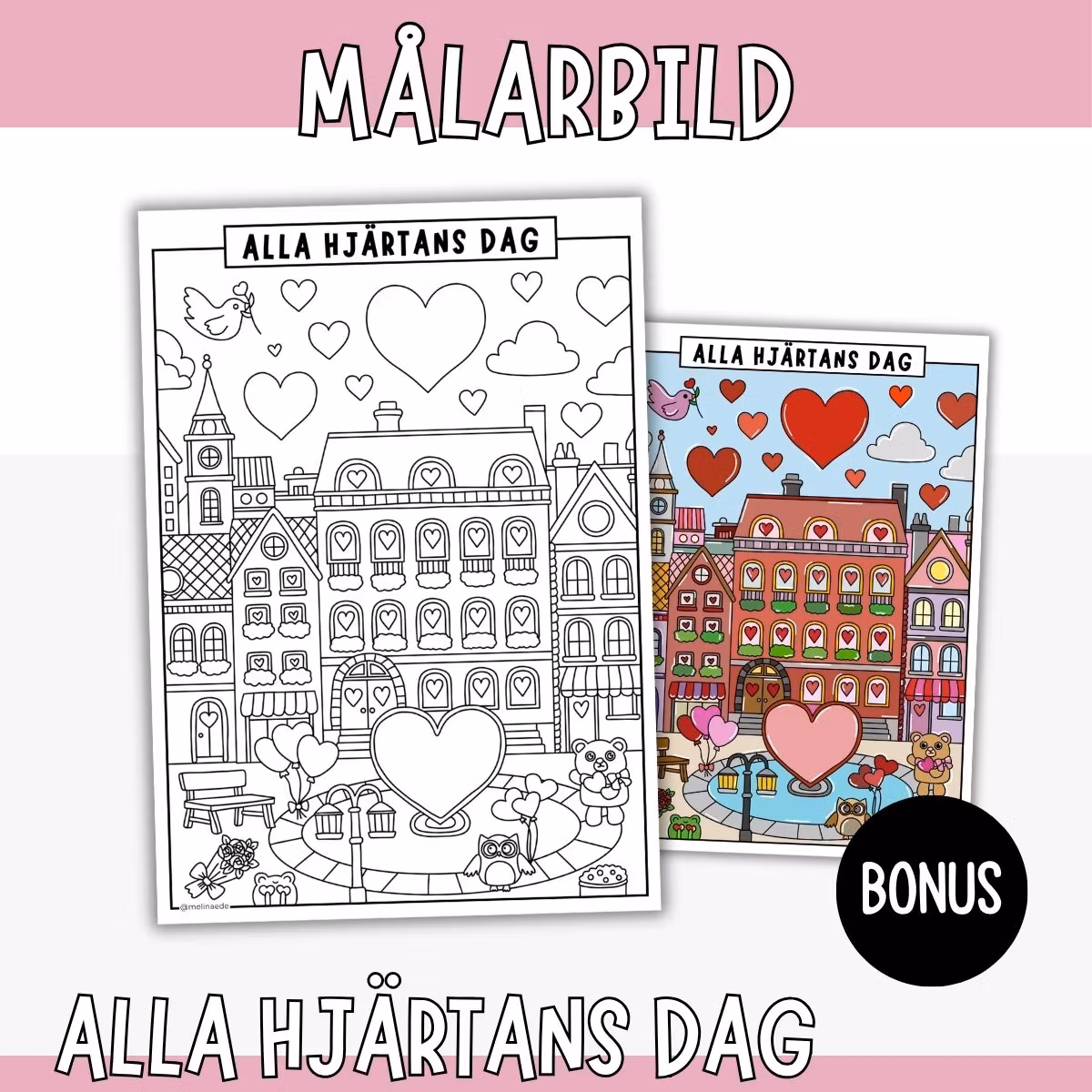 Målarbild - Alla hjärtans dag